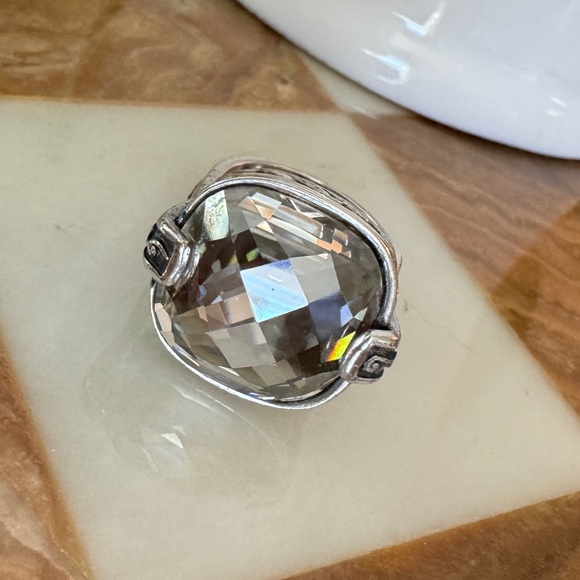 Brighton cushion cut crystal ring - Picture 3 of 6